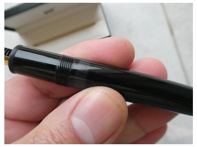 Vintage Montblanc 146 Meisterstück Kolbenfüller mit Box, Goldfeder Schwarz - Ansicht 10