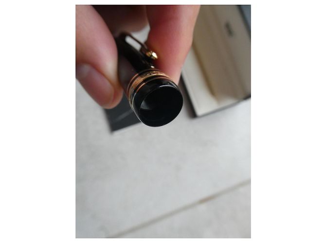 Vintage Montblanc 146 Meisterstück Kolbenfüller mit Box, Goldfeder Schwarz - Ansicht 11