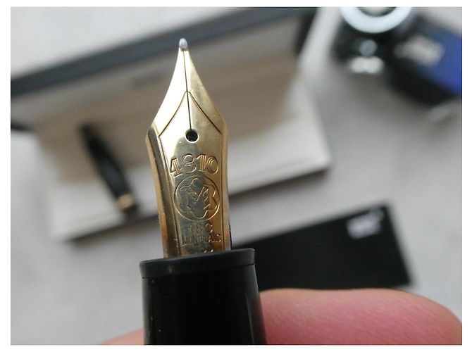 Vintage Montblanc 146 Meisterstück Füllfederhalter mit seiner Goldfederbox Schwarz - Ansicht 11