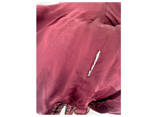 Chanel FW2015 Tweedjacke Rot Grün Bordeaux - Ansicht 10