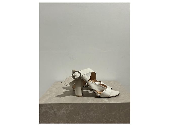 Sandali GIANVITO ROSSI T.EU 37 Pelle Bianco - vista 3