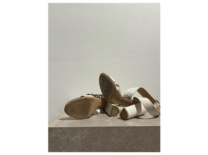 Sandali GIANVITO ROSSI T.EU 37 Pelle Bianco - vista 8