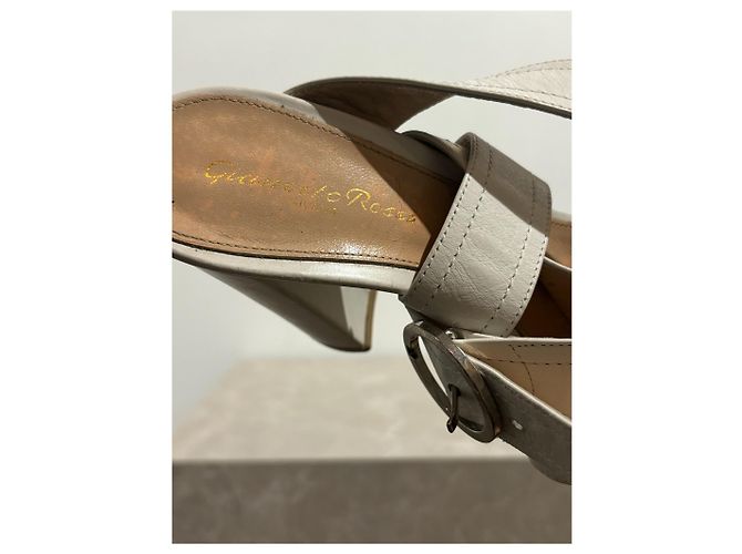 Sandali GIANVITO ROSSI T.EU 37 Pelle Bianco - vista 9