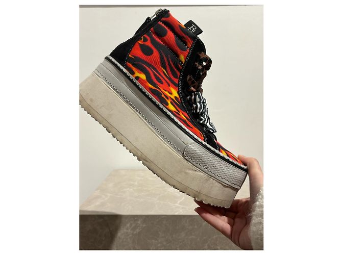 Sneakers LANVIN T.EU 37 Tessuto Rosso - vista 6