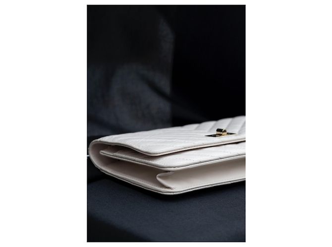 Borsa Chanel Wallet on Chain 2.55 Crema - vista 10