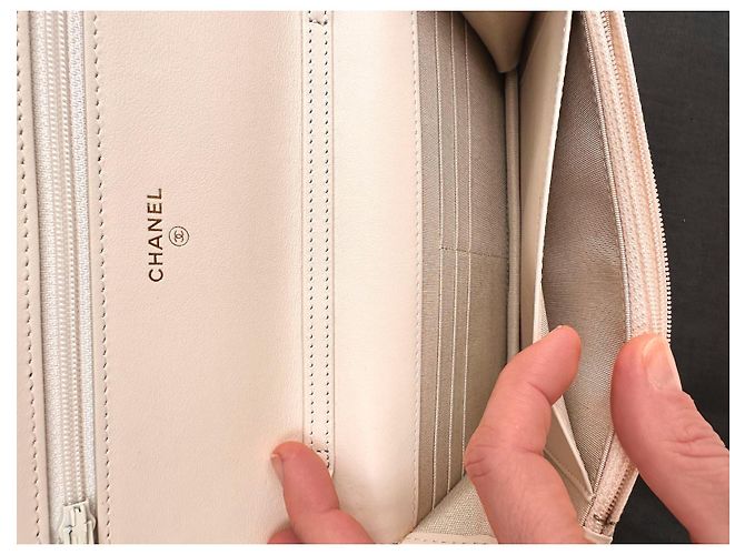 Borsa Chanel Wallet on Chain 2.55 Crema - vista 5