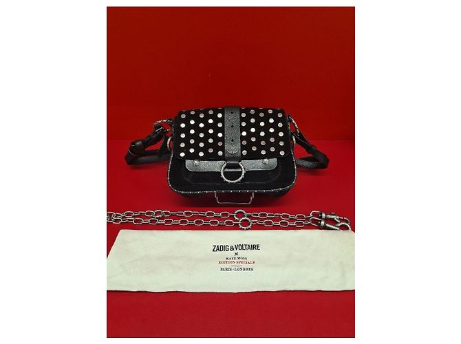 ZADIG & VOLTAIRE Borsa Kate Moss Edizione Limitata A Mano Suede Nero. - vista 2