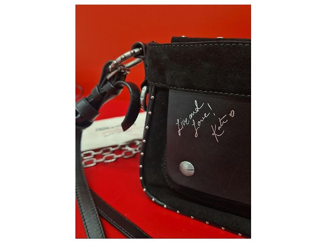 ZADIG & VOLTAIRE Borsa Kate Moss Edizione Limitata A Mano Suede Nero. - vista 3