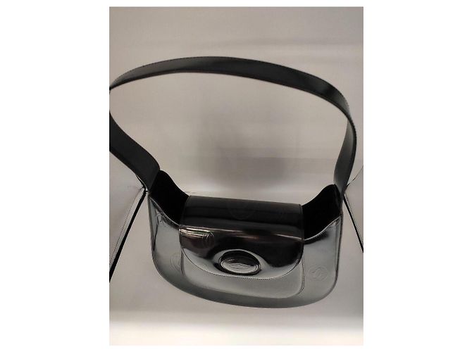 Cartier Borsa a spalla in pelle verniciata nera - vista 5