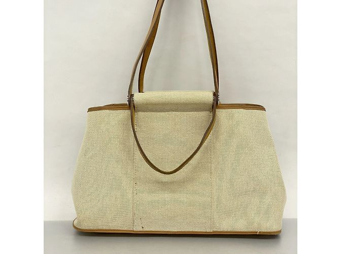 Hermès Borsa Hermes Cabag PM in Toile H marrone - vista 14