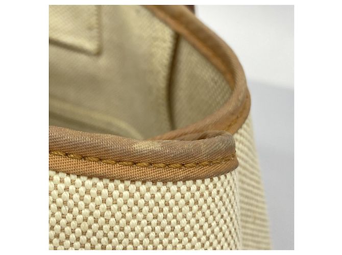 Hermès Borsa Hermes Cabag PM in Toile H marrone - vista 6