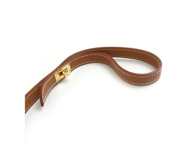 Hermès Laisse Kelly Dog Hermes en cuir marron - vue 2