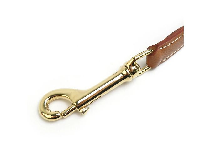 Hermès Laisse Kelly Dog Hermes en cuir marron - vue 3