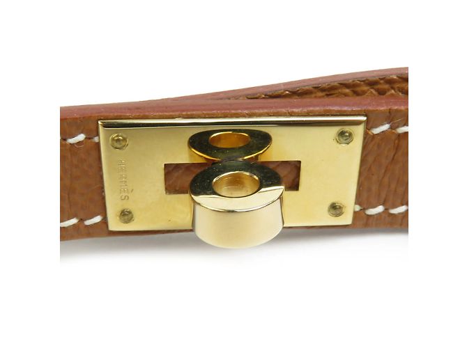 Hermès Laisse Kelly Dog Hermes en cuir marron - vue 4