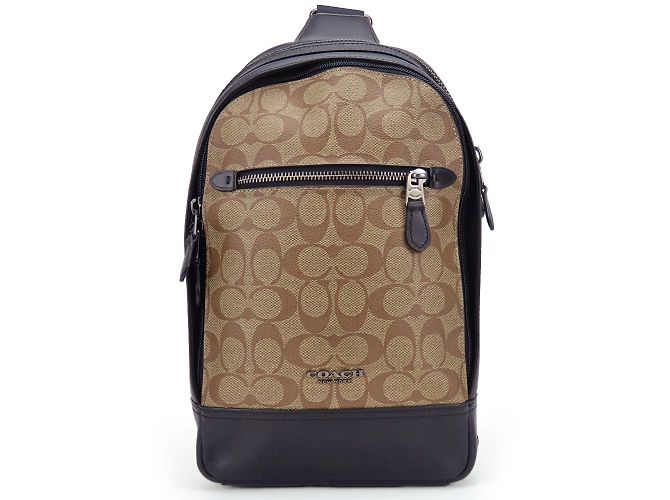 Borsa a spalla in pelle firmata Coach Nero Cachi - vista 11