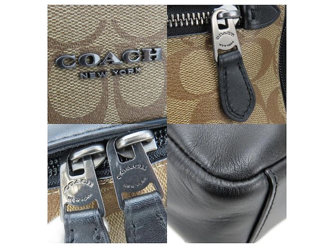 Borsa a spalla in pelle firmata Coach Nero Cachi - vista 5
