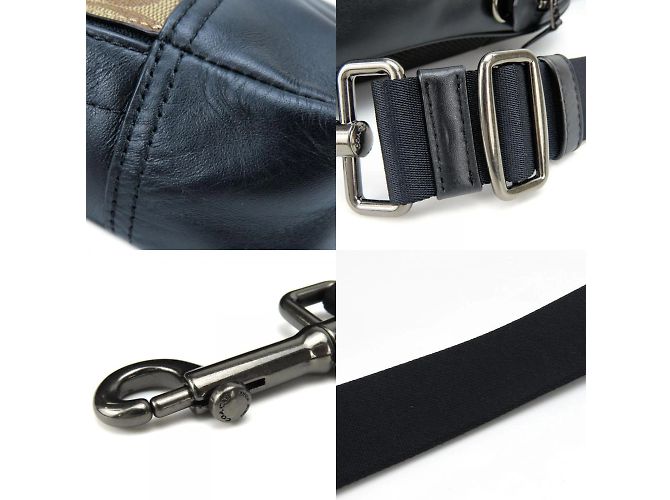Borsa a spalla in pelle firmata Coach Nero Cachi - vista 7