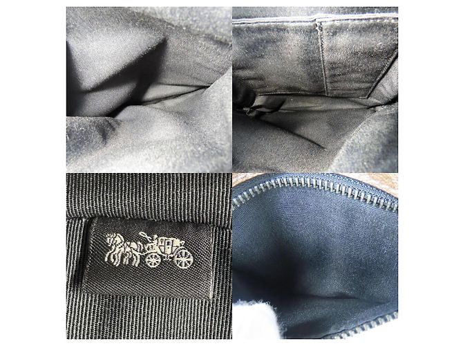 Borsa a spalla in pelle firmata Coach Nero Cachi - vista 9