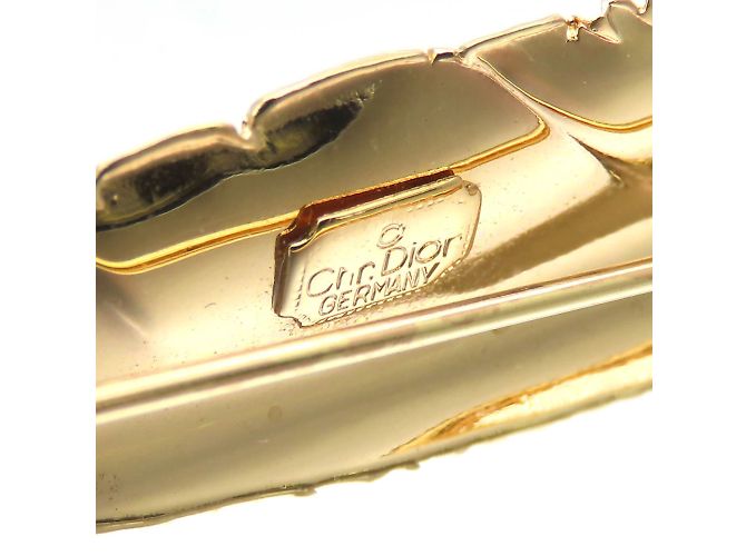 Spilla con motivo di piuma dorata Christian Dior D'oro - vista 3