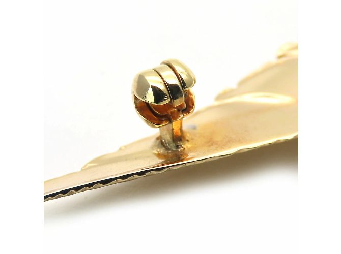 Spilla con motivo di piuma dorata Christian Dior D'oro - vista 4