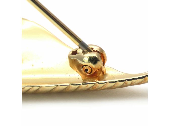 Spilla con motivo di piuma dorata Christian Dior D'oro - vista 6