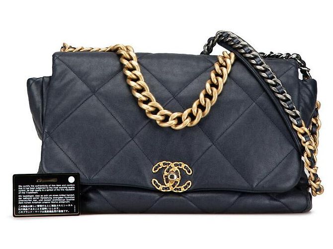 Chanel 19 Chanel Lambskin 19 Large Chain Shoulder Bag Blue - view 7
