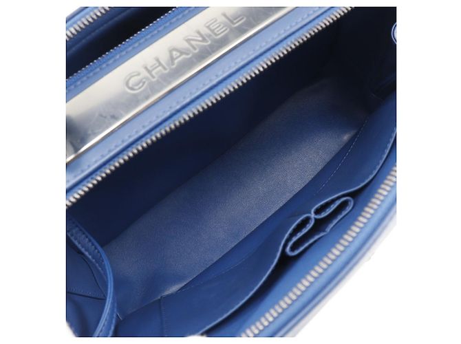 Borsa a mano bowling Trendy di Chanel 2WAY Blu - vista 7