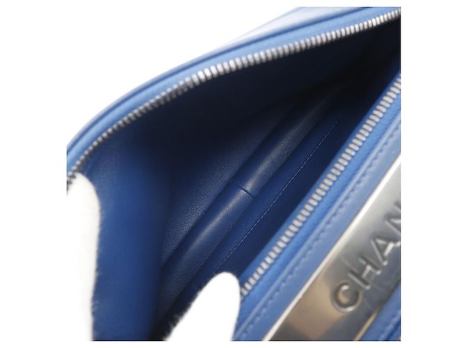 Borsa a mano bowling Trendy di Chanel 2WAY Blu - vista 8