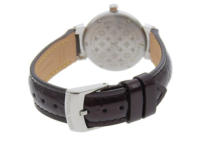 Relógio Louis Vuitton Tambour em aço inoxidável com diamantes de quartzo - vista 4
