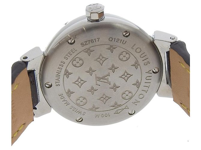 Relógio Louis Vuitton Tambour em aço inoxidável com diamantes de quartzo - vista 5