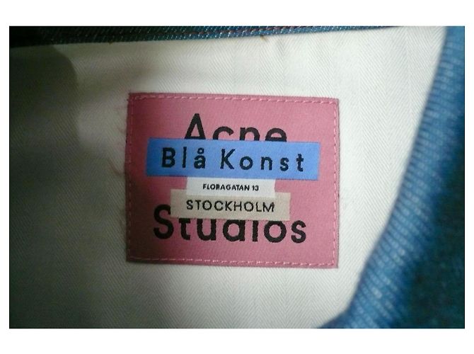 ACNE STUDIOS x BLA KONST Patchwork-Jeansjacke Neuwertig RAR Blau - Ansicht 4
