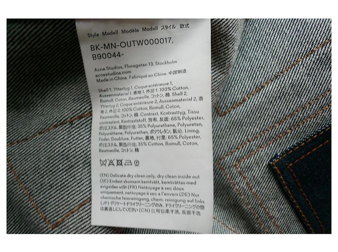 ACNE STUDIOS x BLA KONST Patchwork-Jeansjacke Neuwertig RAR Blau - Ansicht 7