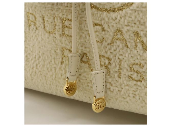 Zaino a spalla della linea Deauville di Chanel Beige Crudo - vista 10
