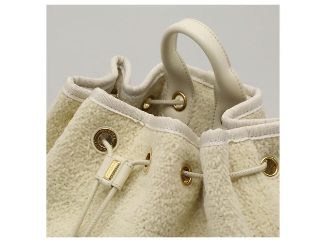 Zaino a spalla della linea Deauville di Chanel Beige Crudo - vista 5