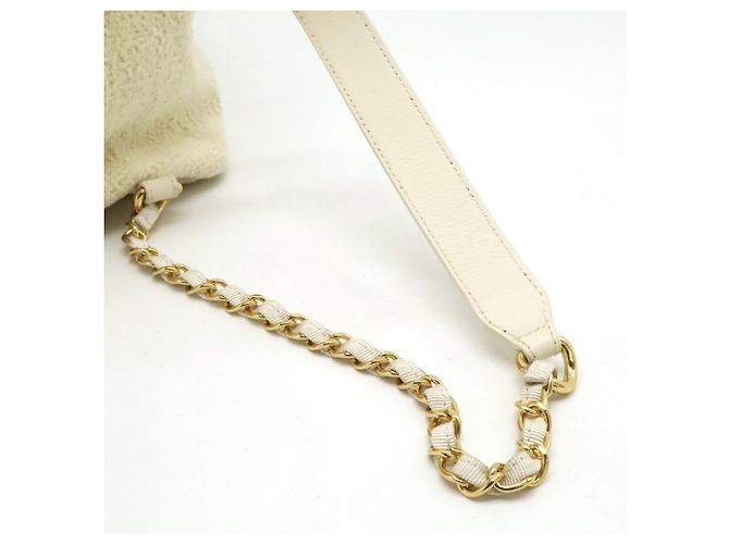 Zaino a spalla della linea Deauville di Chanel Beige Crudo - vista 8