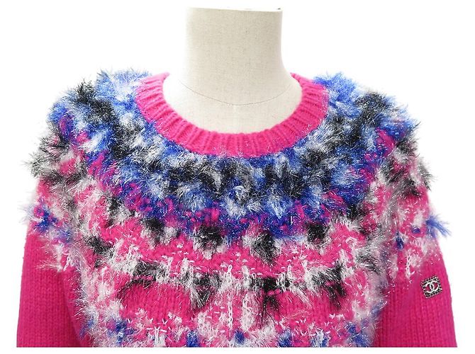 NEUER CHANEL P71555K10324 S 36 CASHMERE-PULLOVER FUCHSIA Fuschia - Ansicht 2