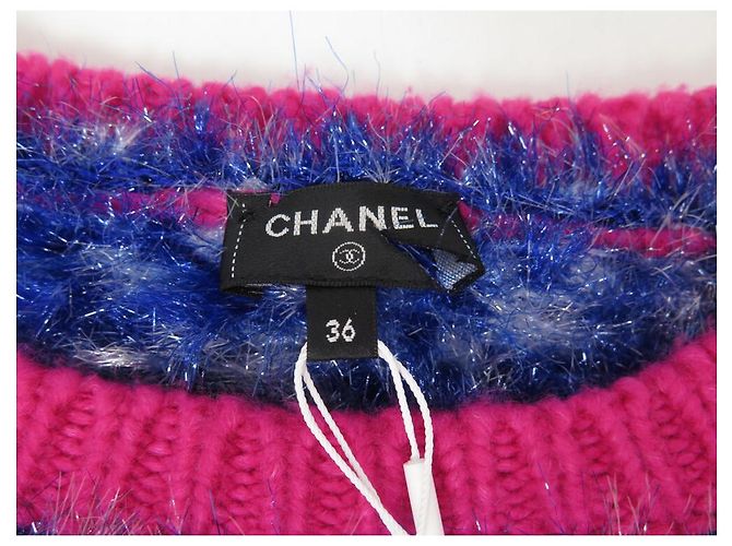 NEUER CHANEL P71555K10324 S 36 CASHMERE-PULLOVER FUCHSIA Fuschia - Ansicht 5