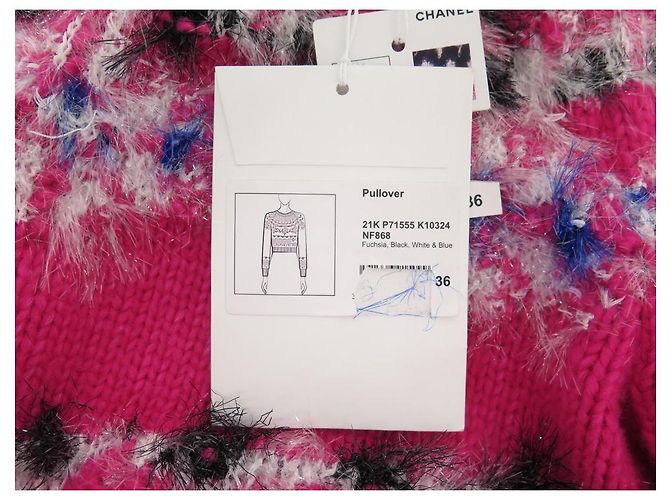 NEUER CHANEL P71555K10324 S 36 CASHMERE-PULLOVER FUCHSIA Fuschia - Ansicht 7