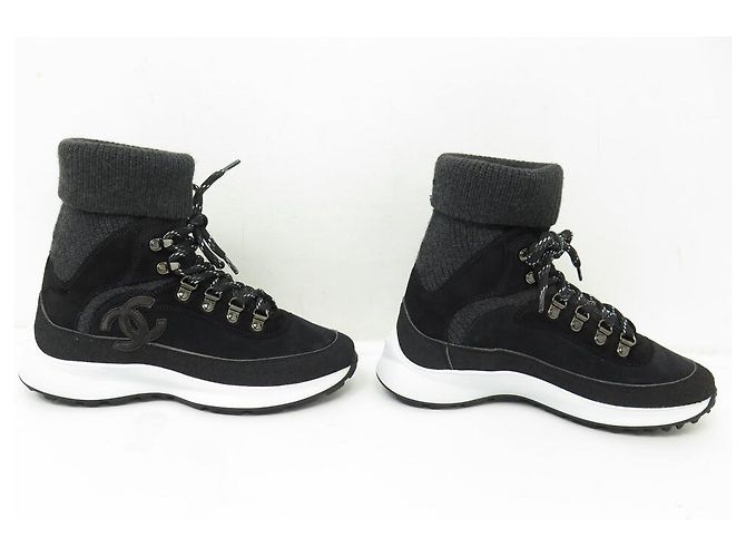 NEUE CHANEL SCHUHE G38497 HOHE SNEAKERS LOGO CC 36 - Ansicht 3