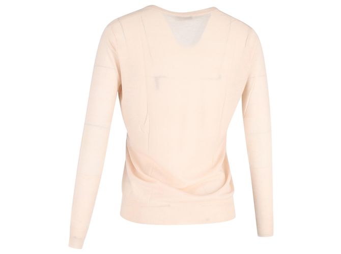 Maglione V in lana rosa Joseph - vista 3