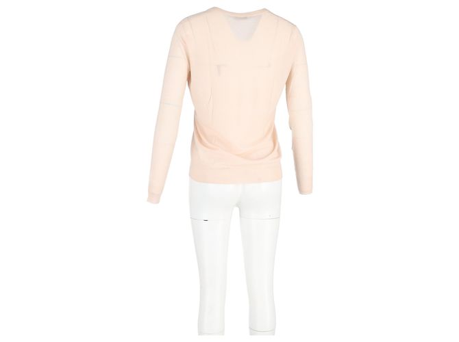 Maglione V in lana rosa Joseph - vista 6