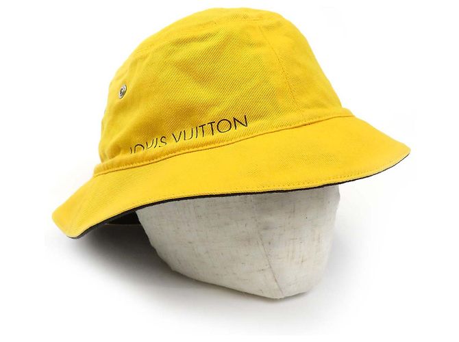 Cappello reversibile in denim Monogram Louis Vuitton Nero - vista 2