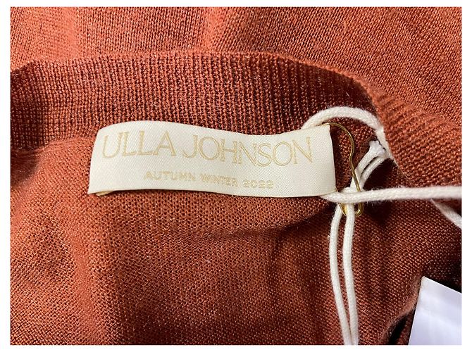 Abito Midi Leo in Lana Marrone Ulla Johnson Rosso - vista 10