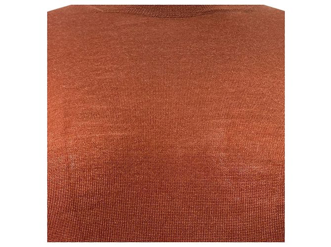 Abito Midi Leo in Lana Marrone Ulla Johnson Rosso - vista 2