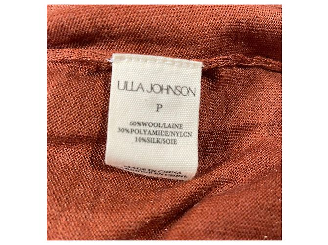 Abito Midi Leo in Lana Marrone Ulla Johnson Rosso - vista 5