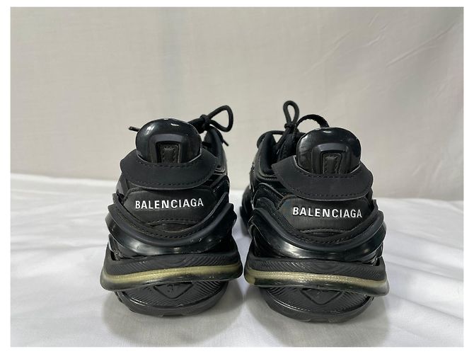 Sneakers con lacci Balenciaga Tyrex in poliuretano nero - vista 11