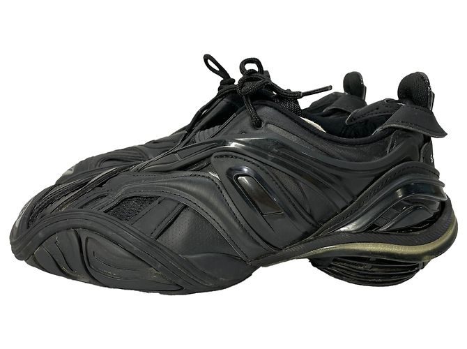 Sneakers con lacci Balenciaga Tyrex in poliuretano nero - vista 4