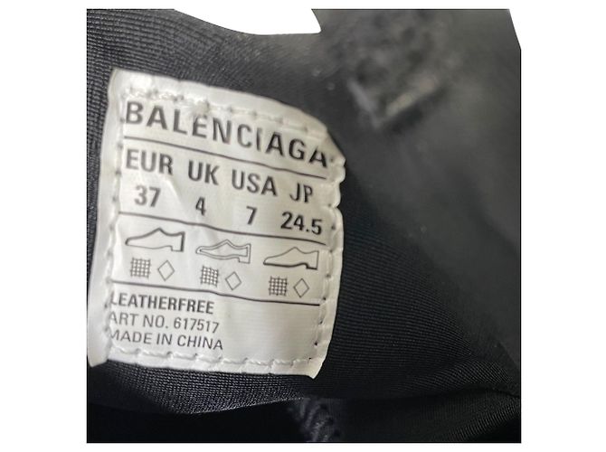 Sneakers con lacci Balenciaga Tyrex in poliuretano nero - vista 7