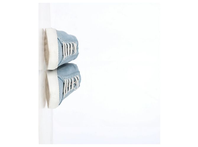 Autre Marque Sneakers perforati Achilles da donna di Common Projects in suede blu chiaro - vista 11
