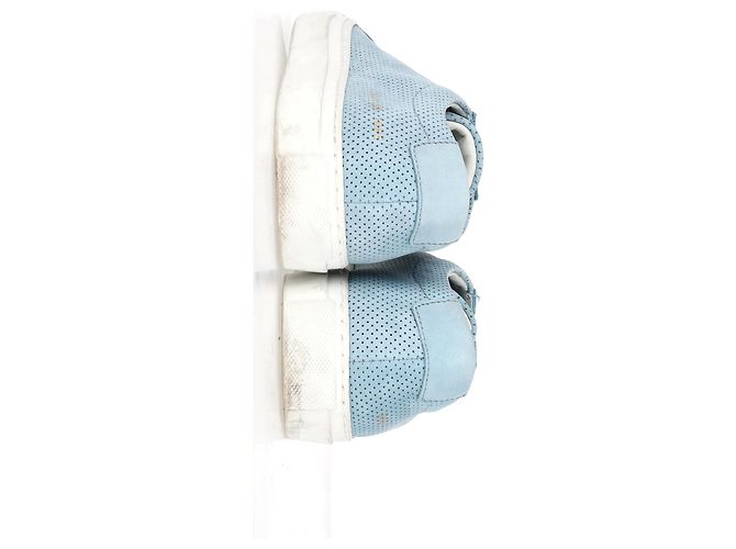 Autre Marque Sneakers perforati Achilles da donna di Common Projects in suede blu chiaro - vista 13